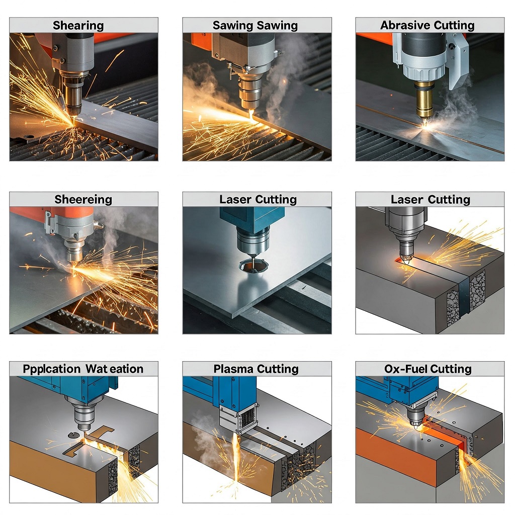 What are the different types of metal cutting