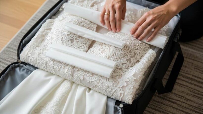 How to Pack a Delicate Wedding Dress Inside a Standard Airline Carry On Bag