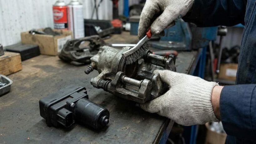 How to Fix a Sticking Electronic Parking Brake Caliper on a Rear Brake Setup