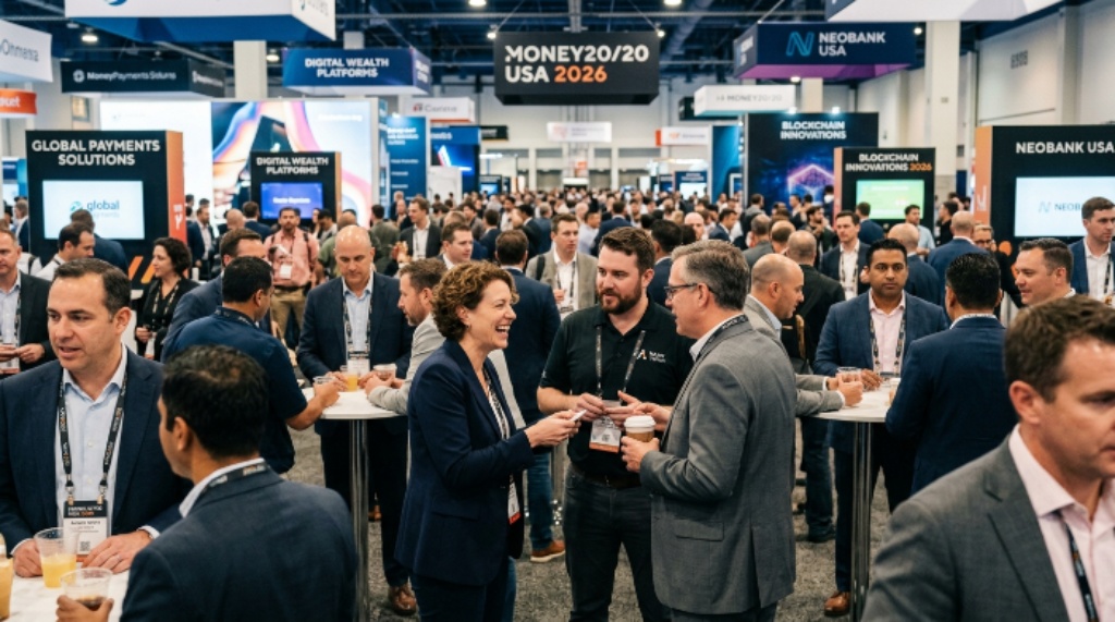Networking session at Money20/20 USA 2026 conference Las Vegas show floor