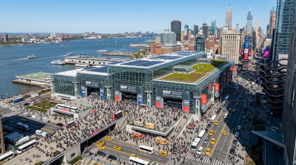 Aerial view of the Jacob K. Javits Convention Center in New York City, venue of NRF 2027 Retail's Big Show