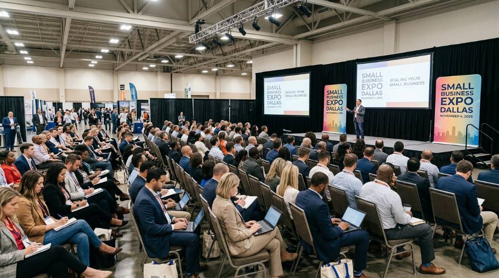 Business professionals attending workshops at Small Business Expo Dallas on November 4 2026